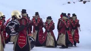 Lauberhorn ski race 2014 Wengen Patrouille Suisse carnival music [upl. by Nnylrebma481]