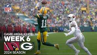 Arizona Cardinals vs Green Bay Packers Game Highlights  NFL 2024 Season Week 6 [upl. by Pinzler]