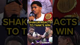 Shakur Stevenson Reaction to Tank Davis beating Frank Martin [upl. by Allisan617]