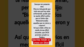 Cree en la Palabra de Dios dios diosesbueno fe amor oracion jesus oração frases amen [upl. by Eve]