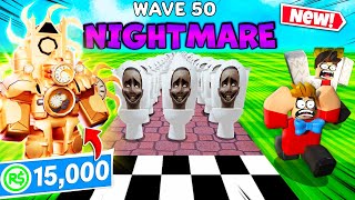 We spent 15000 ROBUX in Toilet Tower Defense Nightmare Mode challenge [upl. by Soigroeg]