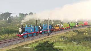 TRAINZ RAILROAD SIMULATOR  THOMAS RAINY DAY OUT  THOMAS AND FRIENDS [upl. by Bozuwa]