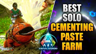 THE BEST SOLO CEMENTING PASTE FARM in Ark Survival Ascended [upl. by Emanuel]