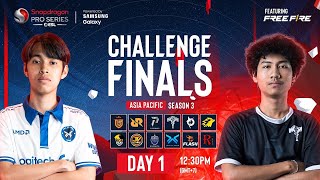 NOBAR  Snapdragon Mobile Challenge Finals Free Fire Day 1 [upl. by Goldy]