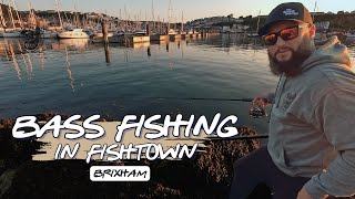 Bass Fishing in Brixham  Fish with me at FishTown [upl. by Arahsat]