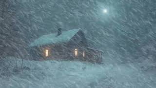 Cold Blizzard at the Porch Howling Wind amp Blowing Snow Nature Sounds for Sleep Study amp Relaxation [upl. by Enait]