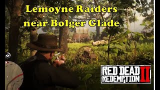 Fight Lemoyne Raiders near Bolger Gladem  RDR2 [upl. by Eivod]