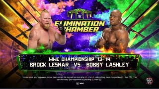 Brock Lesnar vs Bobby Lashley FULL MATCH  WWE Elimination Chamber [upl. by Aihtebat]