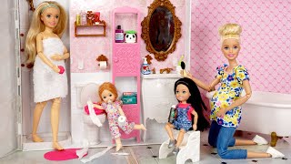 Barbie Doll Family New House Morning Routine [upl. by Jeremie416]