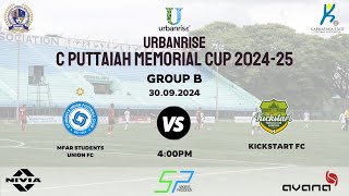 C PUTTAIAH MEMORIAL CUP 2024  25GROUPBMFAR STUDENTS UNION FC VS KICKSTART FC  30924 [upl. by Nilhsa]