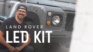 LED Light Kit Install for Land Rover Defender [upl. by Sinnek]