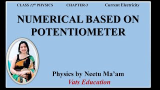 Numerical on Potentiometer  Class 12 physics Chapter 3 Current electricity [upl. by Bridge]