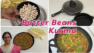 Cast Iron Fry Pan Skillet Review  Butter Beans Kurma  How to Season Cast Iron Pan  Cook and Store [upl. by Ellocin318]