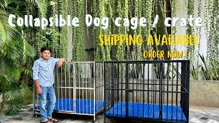 Collapsible premium dogs cage  crate available in different sizes Shipping available worldwide [upl. by Calloway138]