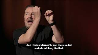 Ricky Gervais  Armageddon  I love Illegal Immigrants Joke [upl. by Ennailuj110]