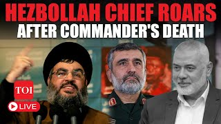 LIVE  Hezbollah Boss Breathes Fire At Israel Over Commanders Killing  Hassan Nasrallah Speech [upl. by Kresic]