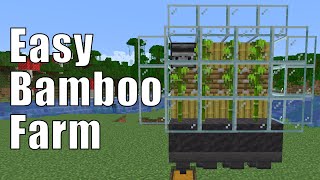 Minecraft Easy Bamboo Farm  Fully Auto Compact Bamboo Farm [upl. by Soalokcin]