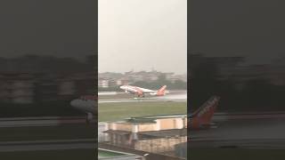 EasyJet a320 Crazy Turbulent Rocket Takeoff During A Thunderstorm🌧️✈️ [upl. by Goltz]