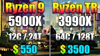 Ryzen 9 5900X vs Ryzen TR 3990X  PC Gameplay Benchmark Test [upl. by Martella]