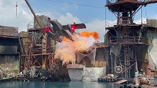 Waterworld Stunt Show 2022 FULL SHOW FRONT ROW  Universal Studios Hollywood [upl. by Eerrahs]