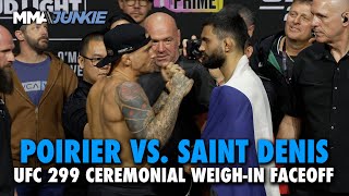 UFC 299 Dustin Poirier vs Benoit Saint Denis Final Faceoff For CoMain Event [upl. by Idnir]