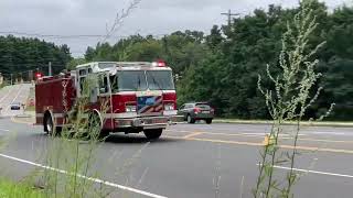 Bedford Fire Department Engine 4 Ladder 1 Medic 2 Car 2 and Bedford Police Car 11 responding [upl. by Valida]