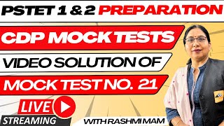 PSTET Mock Test 2024  PSTET CDP class  PSTET 2024 Notification  CDP Mock Test No 21 [upl. by Lelith555]