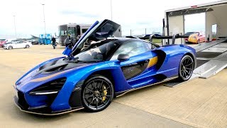 MCLAREN SENNA Special DELIVERY and RACED at Silverstone Track [upl. by Zosima67]