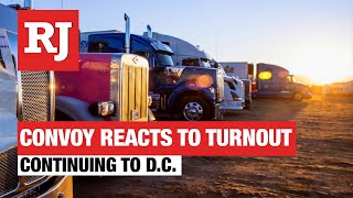 Peoples Convoy truckers react to turnout [upl. by Rodman]