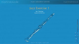 Jazz Exercise 1 for Clarinet [upl. by Jacobine]