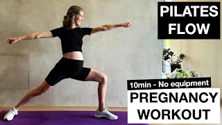 10Minute Pilates Flow for Pregnancy  Safe amp Effective Prenatal Workout [upl. by Motteo191]