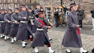 2024 Remembrance Sunday Parade  Marching Back to Edinburgh Castle Scotland [upl. by Ahtenak]