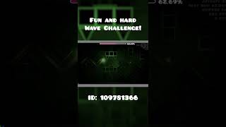 Fun Satisfying GD Geometry Dash Wave Challenge geometrydash gd gdlevels [upl. by Assiran]