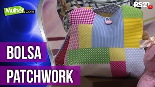 Bolsa em patchwork  Mulhercom  RedeSeculo21  01092016  Ana Paula Stahl  Parte 1 [upl. by Nilhtac]