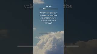 PHP filter extension provides consistent way to sanitise and validate user input language facts [upl. by Naujet]