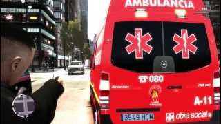 GTA IV Zaragoza España UVI movil bomberos HD [upl. by Franzoni]