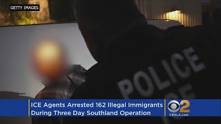 ICE Rounds Up 162 Illegal Immigrants In LA Operation [upl. by Rehpotsrihc]