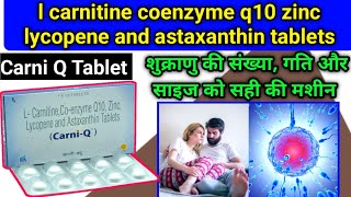 l carnitine coenzyme q10 zinc lycopene and astaxanthin tablets  Carni Q tablet  Carni Q review [upl. by Stephens187]