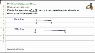 Proporcionalidad geométrica segmentos proporcionales [upl. by Juieta]