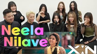 Kpop Malayali Idol reacts to lovely Malayalam MV💘xinofficial Neela Nilave XIN AOORA [upl. by Veejar]