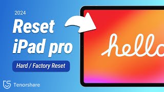 How to Factory Rest and Hard Reset your iPad pro  2024  iPad Pro Air iPad mini [upl. by Suravaj306]