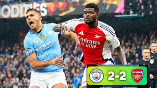 THOMAS PARTEY FANTASTIC PERFORMANCE IN MAN CITY 22 ARSENAL PASSES RECOVERIES DUELS DEFENSE [upl. by Appolonia]