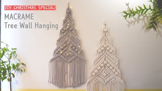 DIY TUTORIAL  Macrame Christmas Tree Wall Hanging  마크라메 크리스마스 트리 월행잉 만들기 [upl. by Snahc]