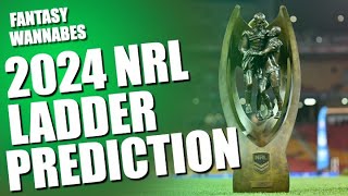 2024 NRL Ladder Predictions nrl [upl. by Irving486]