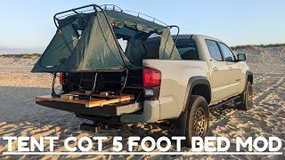 KampRite Tent Cot Pickup Truck Bed Mod 5 Foot Short Bed [upl. by Ahsuatan]