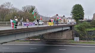 Bridge Protest Skewen [upl. by Humble]