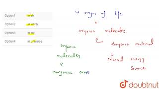 According to Oparin and Haldane theory that Ist form of life originated in [upl. by Oremar947]