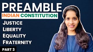 Preamble  Justice Liberty Equality Fraternity  Indian Constitution [upl. by Ahsirahc]