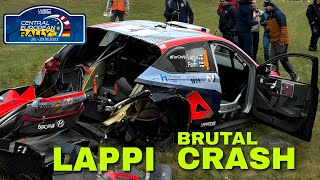 LAPPI CRASH WRC CENTRAL EUROPEAN RALLY 2023  Lappi Stopped SS5 [upl. by Clementia]