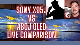 Sony X95J Live Demonstration Vs Sony A80J OLED [upl. by Bran]